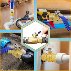 New Pure Copper Brass Ball Valve 1/2″ 3/4″ 1″ 2P Threaded Ball Valve High Temperature Resistance Handle Valves