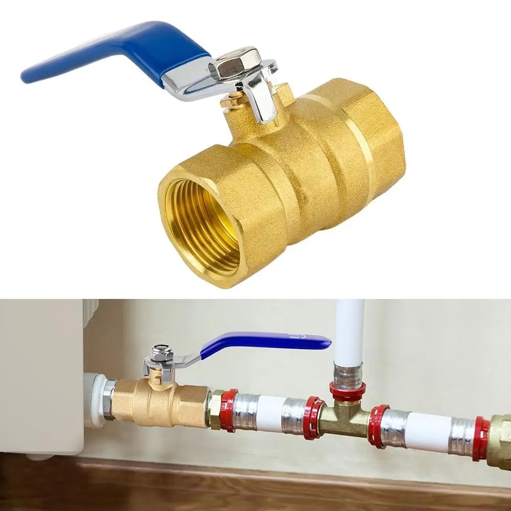 New Pure Copper Brass Ball Valve 1/2" 3/4" 1" 2P Threaded Ball Valve High Temperature Resistance Handle Valves - Image 5