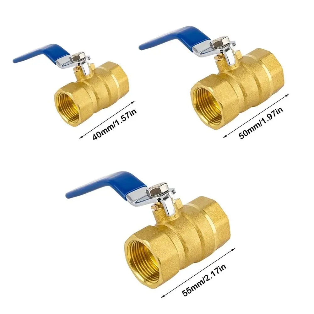 New Pure Copper Brass Ball Valve 1/2" 3/4" 1" 2P Threaded Ball Valve High Temperature Resistance Handle Valves - Image 6
