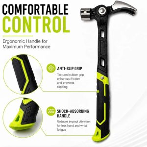 Adjustable Claw Hammer Nail Puller Magnetic Nail Starter Carbon Steel Multifunctional Hammer Carpentry Woodworking Hand Tool