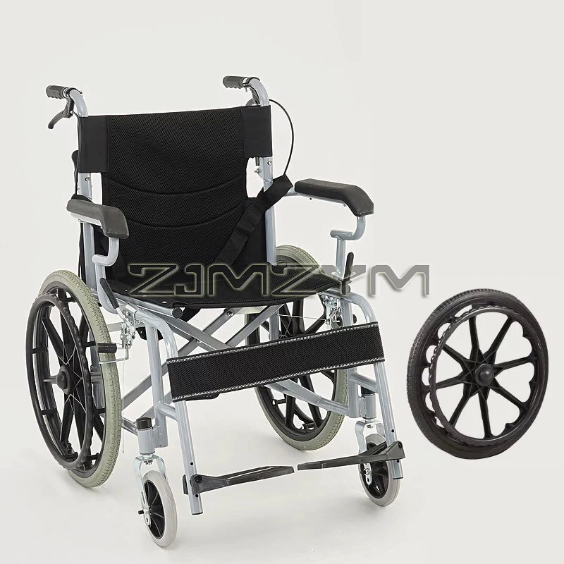 Manual Folding Travel Wheelchair for People with Disabilities Hand-pushed Travel Mobility Wheelchair - Image 7