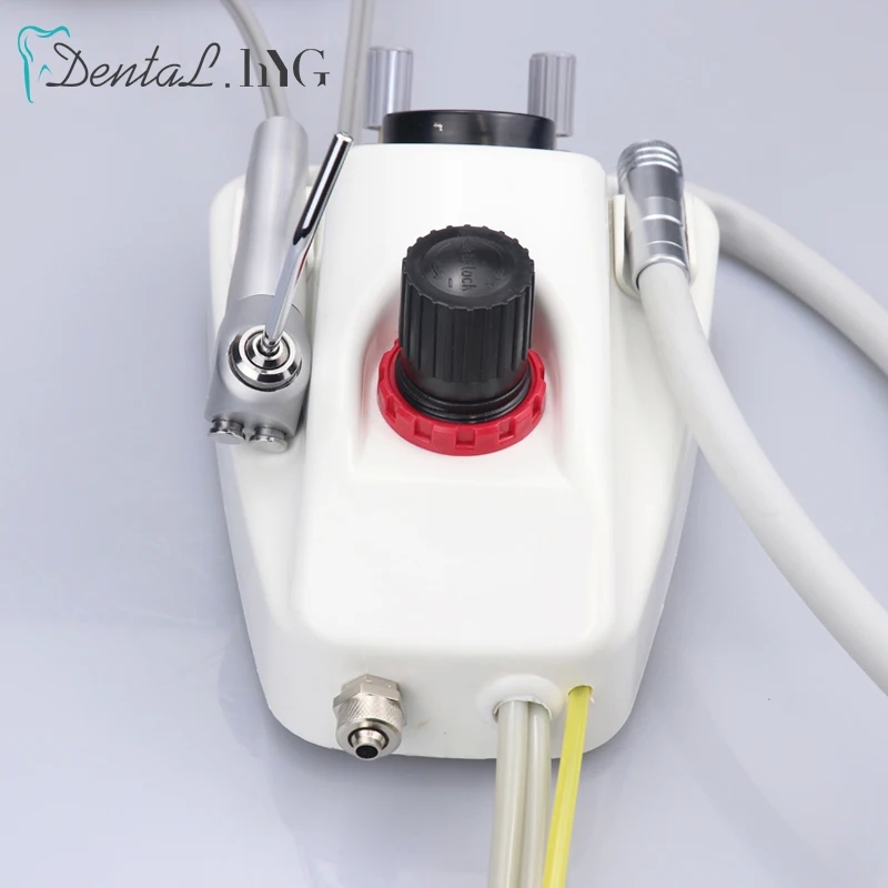 Portable Dental Air Turbine Unit Work with Air Compressor 3-Way Syringe 2/4 Holes Teeth Whitening Dental Equipment Plastic Shell - Image 5
