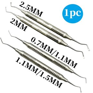 1pc Dental Curette Periodontal Bone Curettes stainless steel Dental Tooth Cleaning Scaler Double-Ended Restorative Tools