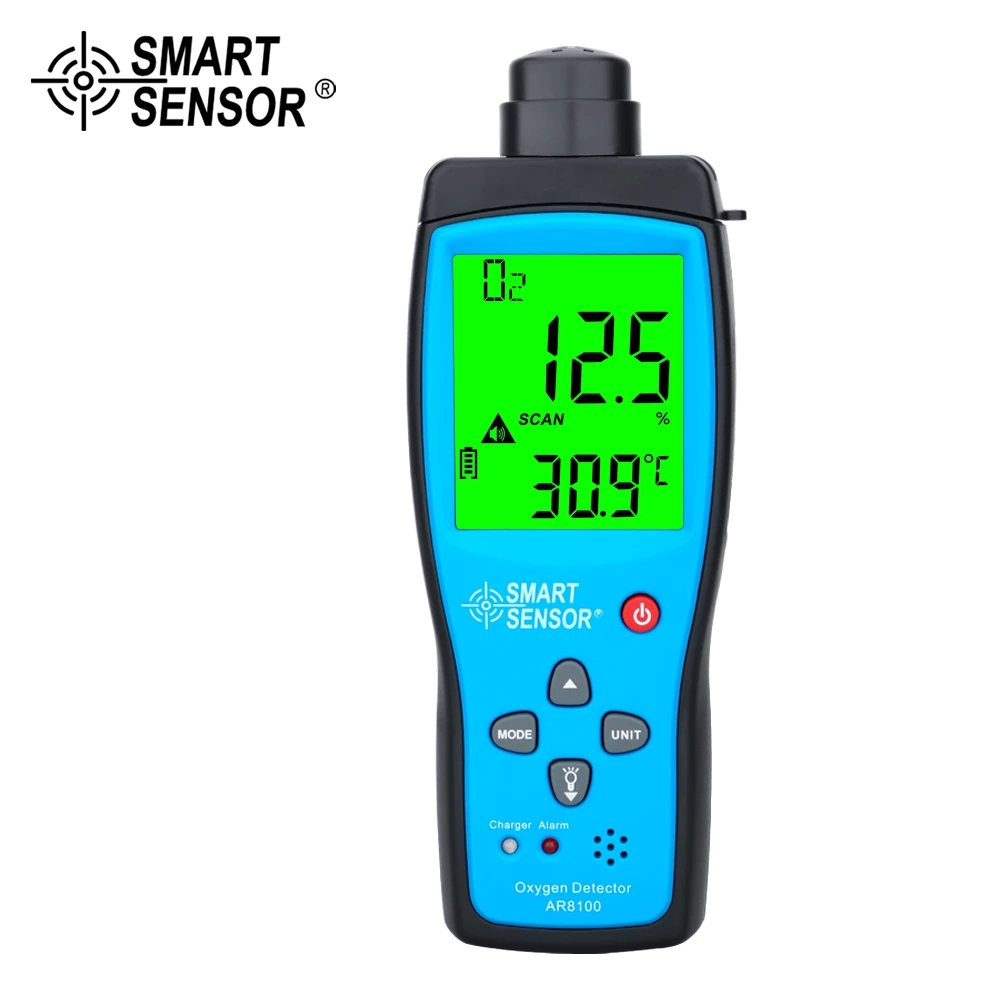 Handheld Oxygen Gas Analyzer O2 Detector Tester Meter Indoor Air Quality Monitor Temperature Thermometer Alarm 0-30% - Image 5