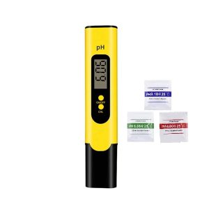 Digital PH Meter Automatic 0.01 with 3 Bags of Calibration Powder Outdoor Water Quality Test Monitor Aquarium Swimming Pool