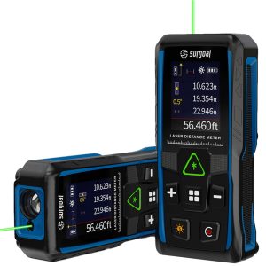 Color Screen 100m Green Laser Rangefinders Multifunction with Digital Level Vibration Meter Laser Tape
