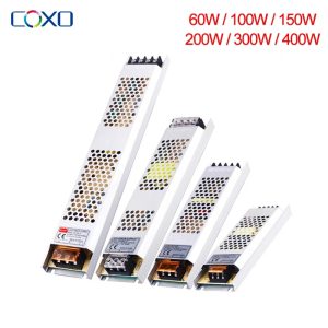 Ultra Thin LED Power Supply DC 12V 24V Lighting Transformers 60W 100W 150W 200W 300W 400W AC180-260V Driver For LED Strip Lights