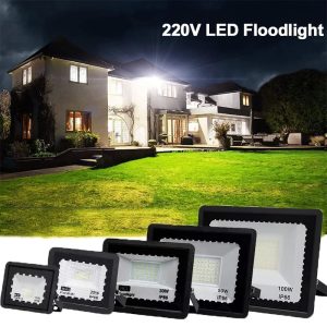 Outdoor LED Flood Lights 10W 20W 30W 50W 100W Bright Security Light IP66 Waterproof White Floodlight for Garage Garden Stadium