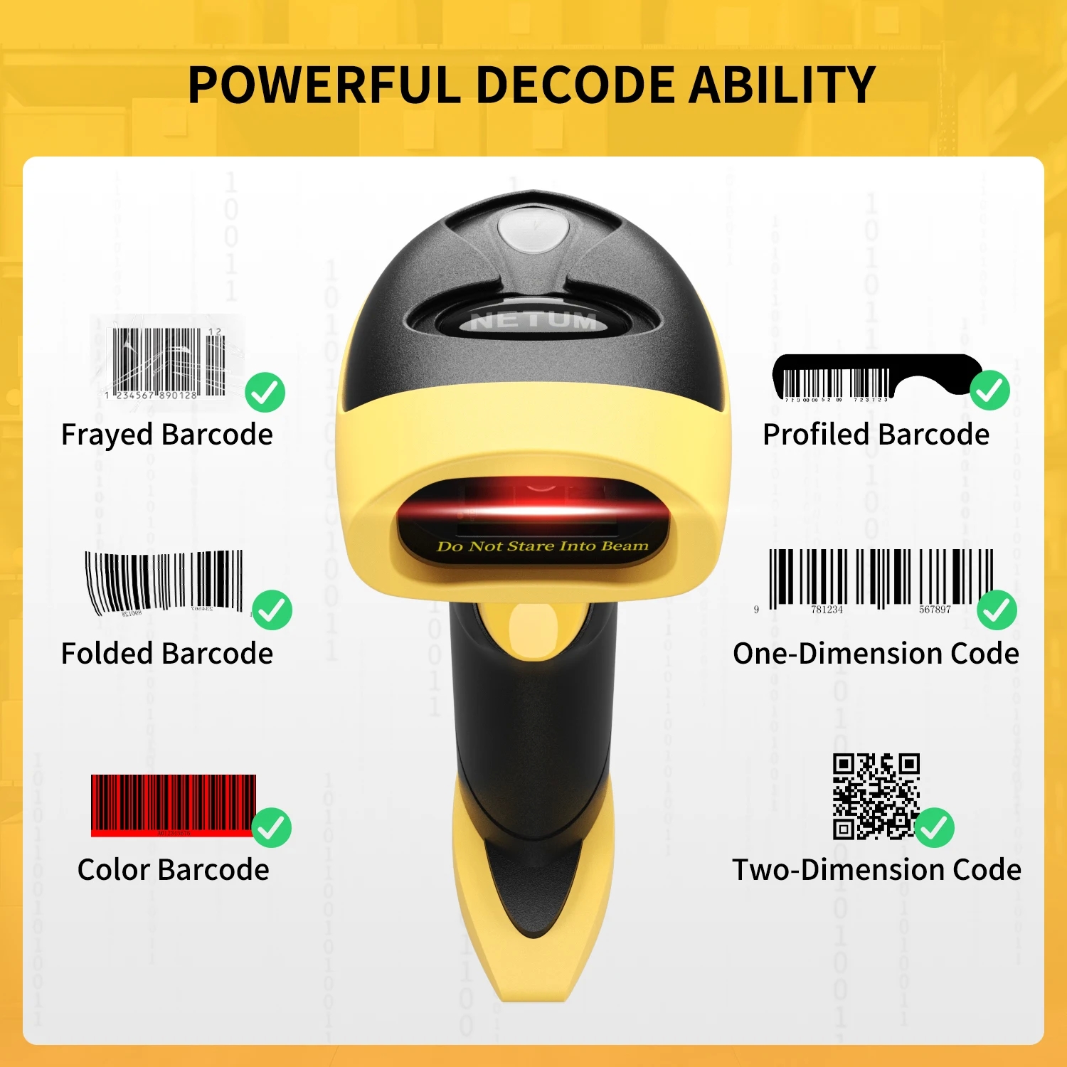 NETUM L8BLPro Blueooth Wireless 2D Barcode Scanner QR Barcode Reader PDF417 Automatic Sensing for Pos Scanning - Image 3