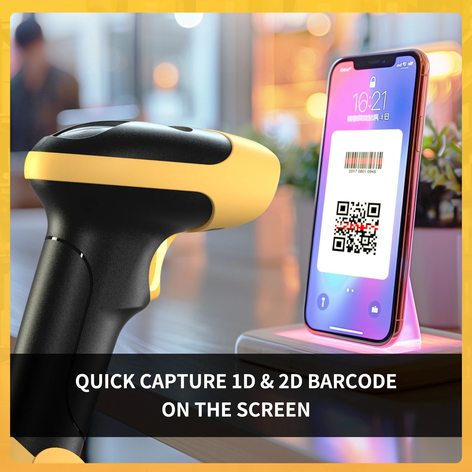 NETUM L8BLPro Blueooth Wireless 2D Barcode Scanner QR Barcode Reader PDF417 Automatic Sensing for Pos Scanning - Image 5