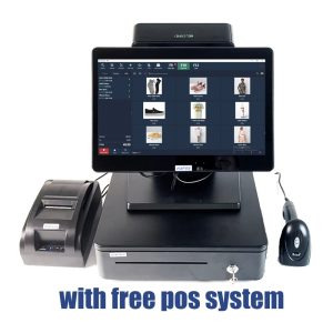 14 Inch Cash Register for Business Win 10 Pos System I5 8G 128G with 58mm Thermal Printer Scanner and Cash Box