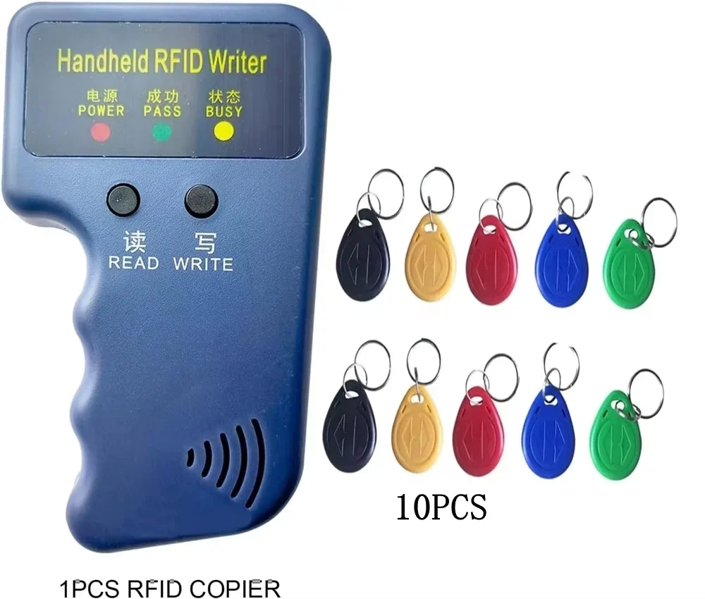 RFID Duplicator ID Handheld 125khz Key Copier Reader Writer Reader Card Cloner Programmer Writable Key Access Card Keyfobs - Image 9