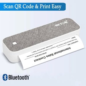 A4 Portable Thermal Printer Bluetooth &USB Photos txt word PDF Document Printing Compatible with Android, iOS, Windows systems