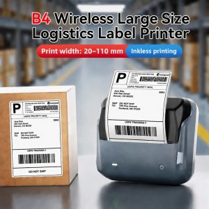 Niimbot B4 Thermal Label Printer Large Size 20-110mmm Print Width Label Sitcker Machine Shipping Label Business Office Use