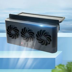 Upgrade Solar Powered Fan Car Cooler Front/Rear USB Charging Window Radiator Exhaust Fan Auto Air Vent Fan Ventilation Radiator