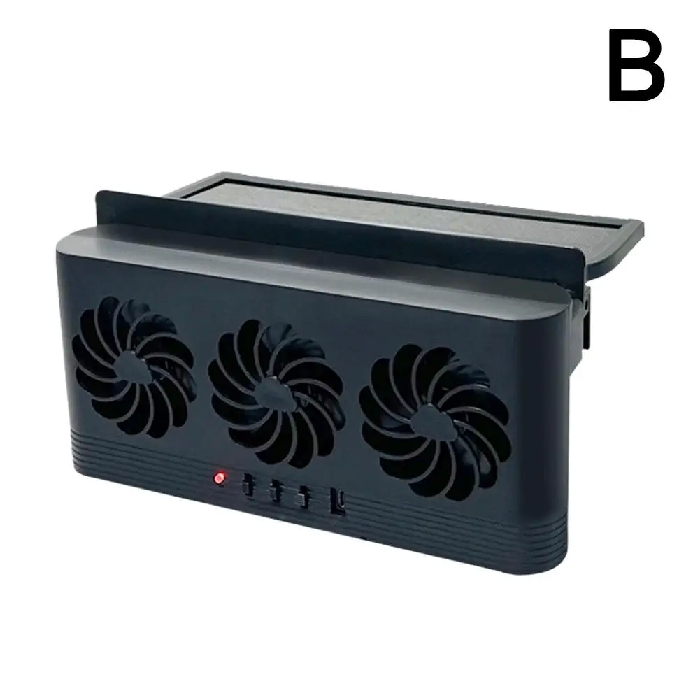 Upgrade Solar Powered Fan Car Cooler Front/Rear USB Charging Window Radiator Exhaust Fan Auto Air Vent Fan Ventilation Radiator - Image 7