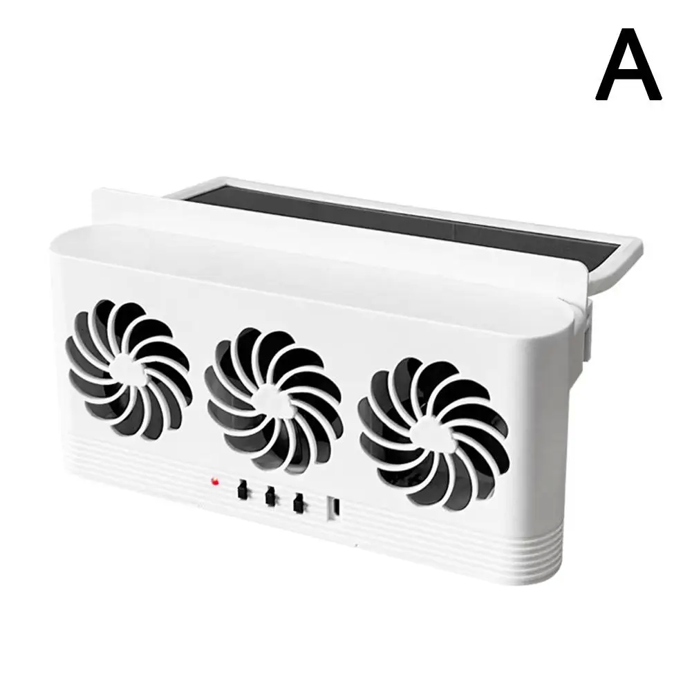 Upgrade Solar Powered Fan Car Cooler Front/Rear USB Charging Window Radiator Exhaust Fan Auto Air Vent Fan Ventilation Radiator - Image 8