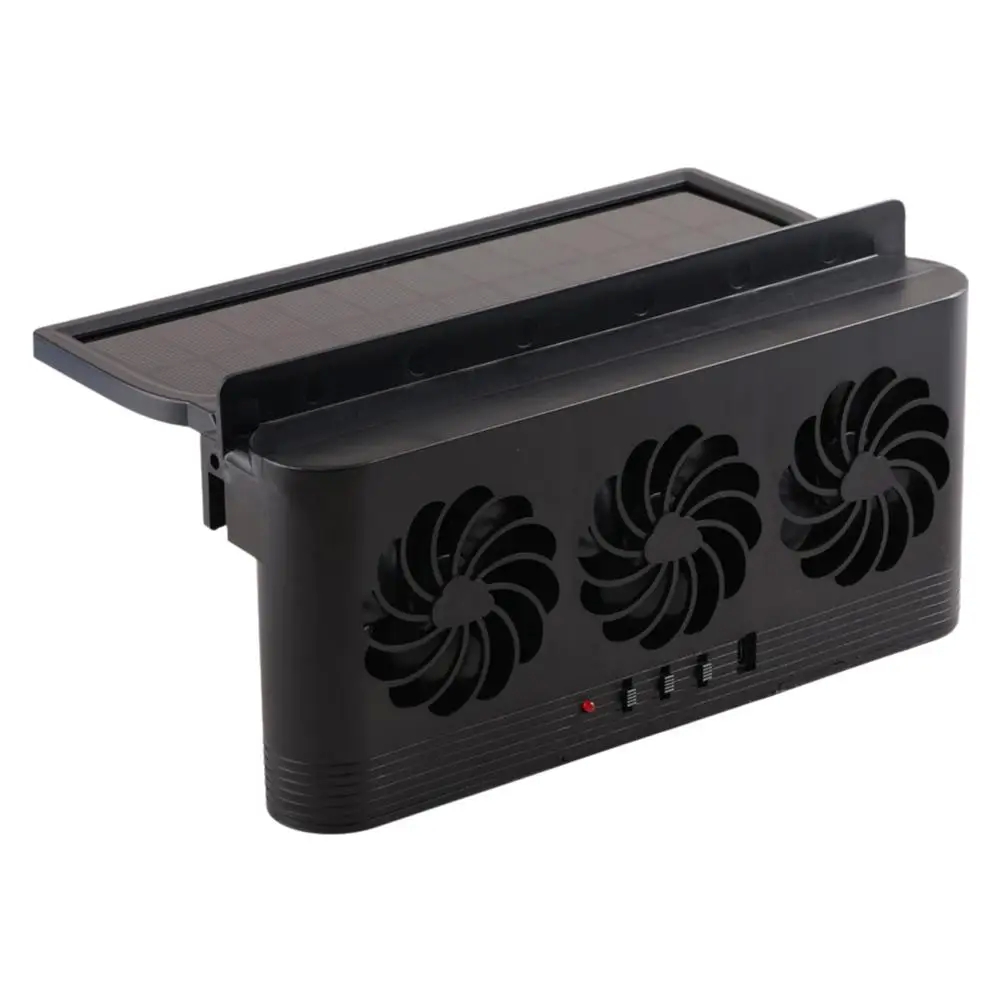 Upgrade Solar Powered Fan Car Cooler Front/Rear USB Charging Window Radiator Exhaust Fan Auto Air Vent Fan Ventilation Radiator - Image 9