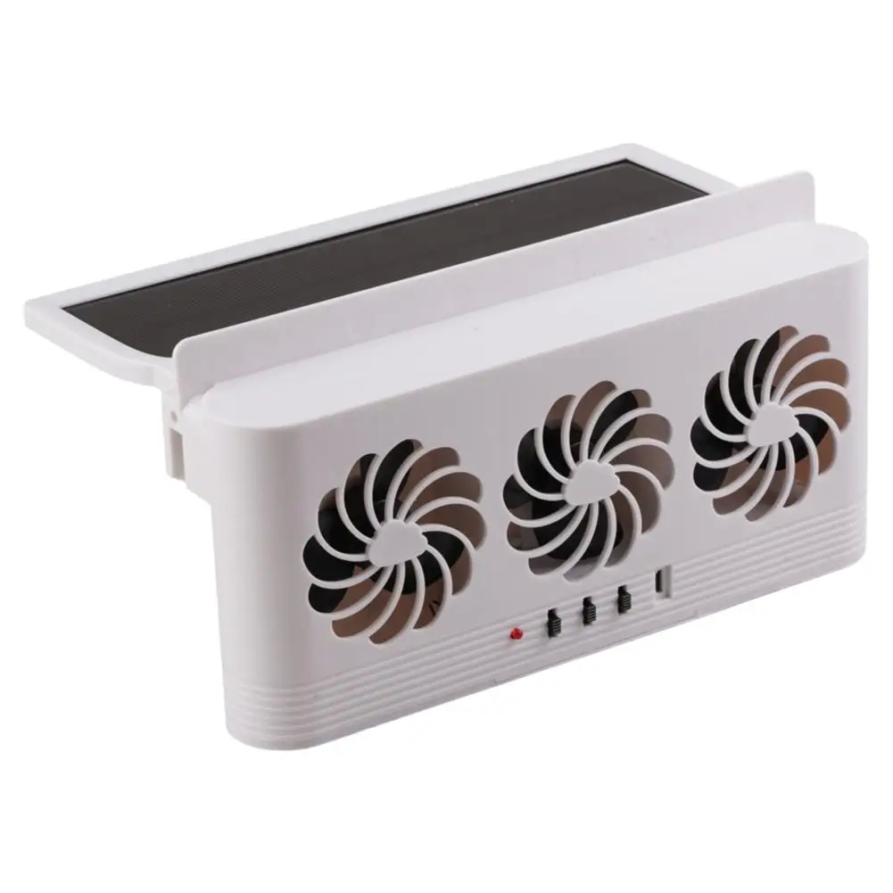 Upgrade Solar Powered Fan Car Cooler Front/Rear USB Charging Window Radiator Exhaust Fan Auto Air Vent Fan Ventilation Radiator - Image 10