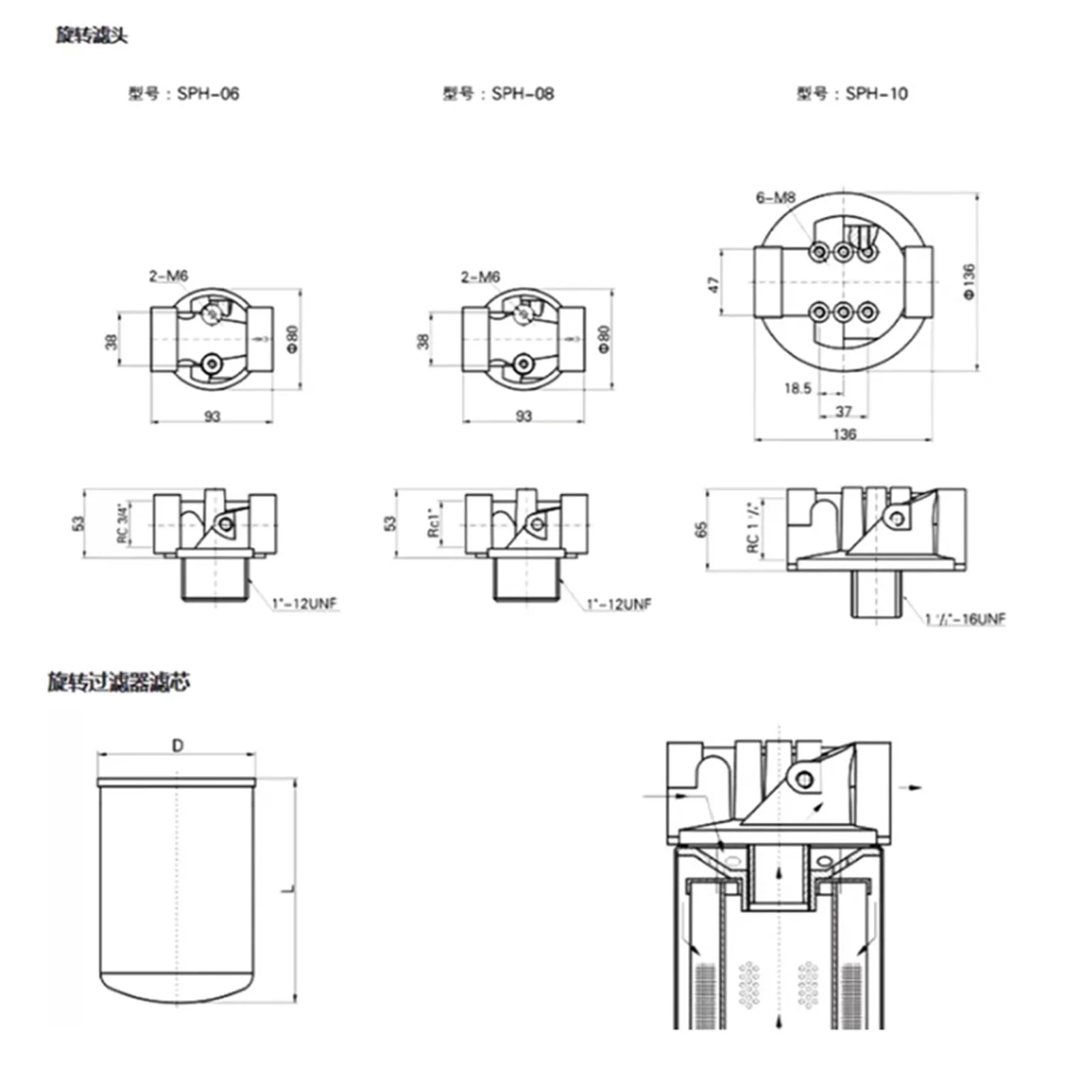 SP Spin‑on Line Filter SPX High Efficiency Filter Head Self‑cleaning Dust‑proof Screen Hydraulic System Filter Element - Image 6