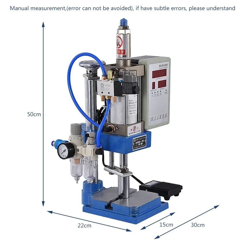 DT-63 Bench Pedal Pneumatic Press Small Adjustable Mechanical Press Pneumatic Machinery Punching Printing Machine 110V/220V - Image 3