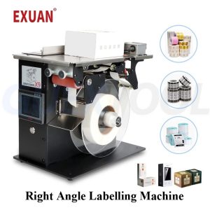 Small Semi-automatic Box Right Angle Labelling Machine Sealing And Packing Corner Labeling Machine 90 Degree Paper Box Labeling