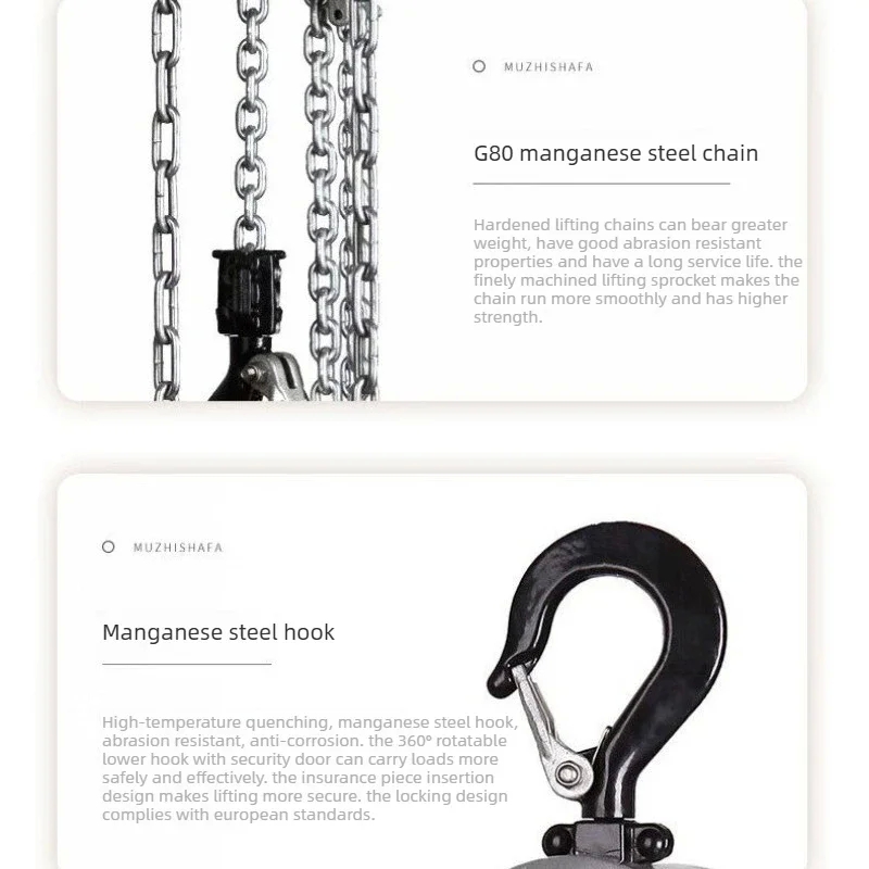 Mini Lightweight Aluminum Alloy 0.5 Ton Manual Chain Hoist Small Portable Miniature Lifting Chain Manual Crane for Lifting - Image 5