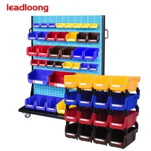 Plastic Stackable Storage Bins Screw Storage Boxes Stackable Bin Parts Storage Organizer Garage Storage Bins (9pcs)