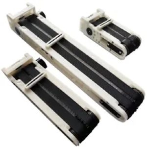 24V Mini Adjustable Plastic Belt Conveyor for Vending Machine 100mm-265mm Portable Cargo Lane for Gifts Cigarettes Toys
