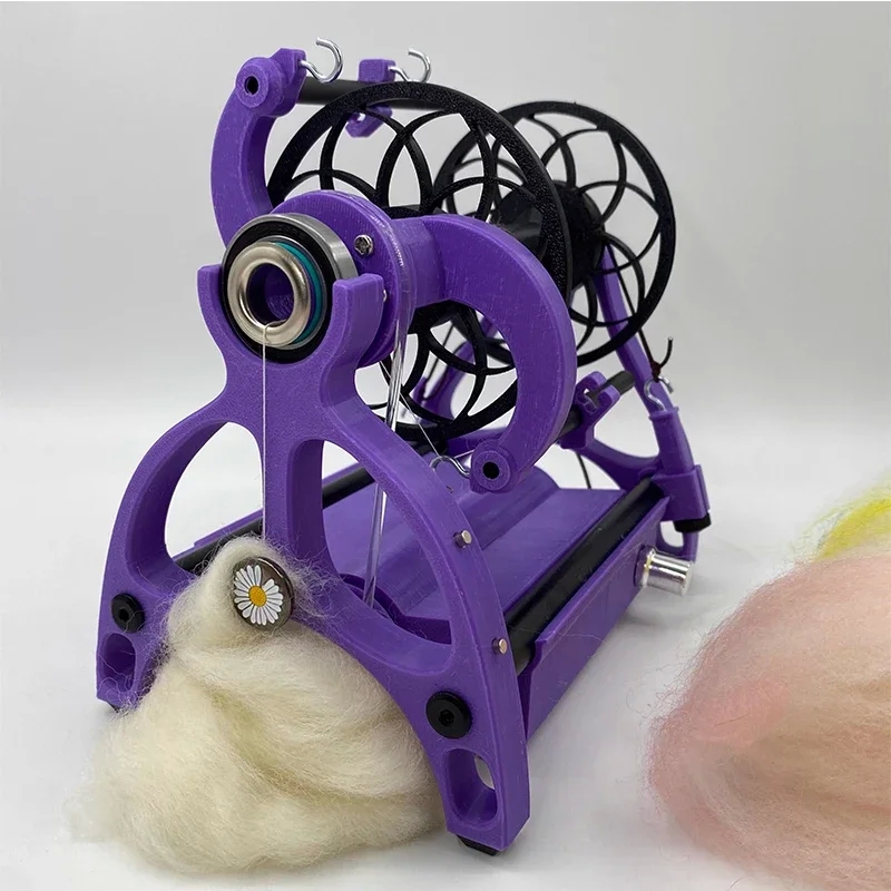 Portable Electric Spinning Wheel Mini Yarn Making Machine Adjustable Speed for Dog Hair Wool Cotton DIY Craft - Image 5