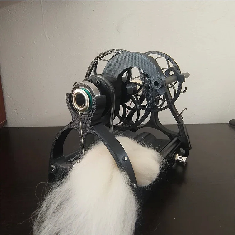 Portable Electric Spinning Wheel Mini Yarn Making Machine Adjustable Speed for Dog Hair Wool Cotton DIY Craft - Image 6