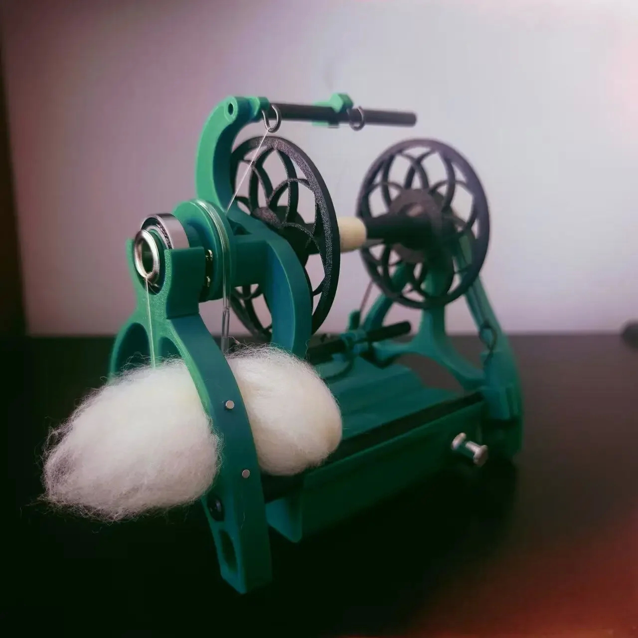 Portable Electric Spinning Wheel Mini Yarn Making Machine Adjustable Speed for Dog Hair Wool Cotton DIY Craft - Image 10