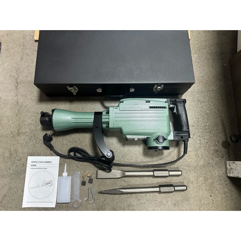 65A Heavy-Duty Electric Hammer, 110V/220V High-Power Crusher, Used For Concrete Crushing, Demolition, Wall/Floor Carving - Image 6