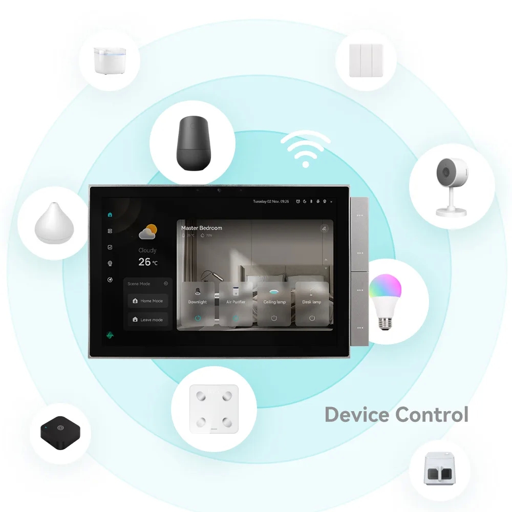 10.1" Tuya Smart Home Control Panel Multipurpose Touch Screen Built-in Zigbee Hub Alexa Building Intercom Support WiFi,Mesh,RS48 - Image 6