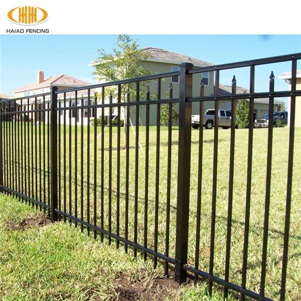 High Quality Galvanized Steel Pipe Post Rail Fencing 3-rail 6 ft Tall Prefabricated Security Fence 3D Modeling MOQ: 5pcs - Image 3