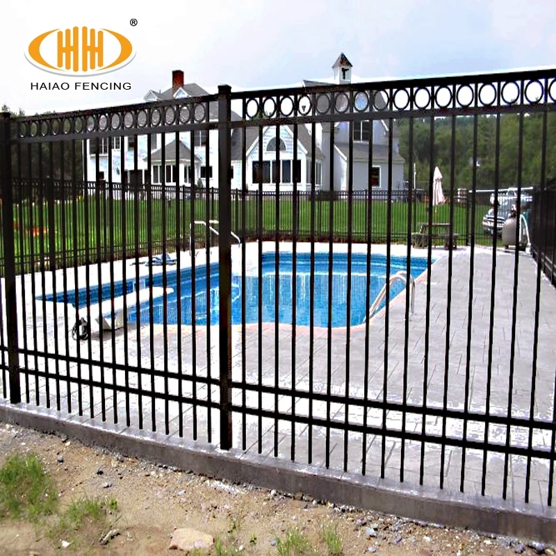 High Quality Galvanized Steel Pipe Post Rail Fencing 3-rail 6 ft Tall Prefabricated Security Fence 3D Modeling MOQ: 5pcs - Image 4