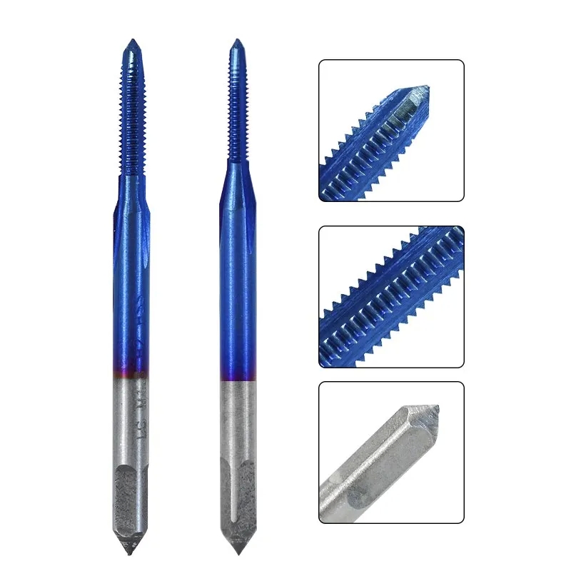 XCAN Thread Tap 10pcs M1-M3.5 HSS Metric Plug Tap Screw Tap Drill with Adjustable Tap Wrench Nano Blue Coated Machine Tap - Image 5