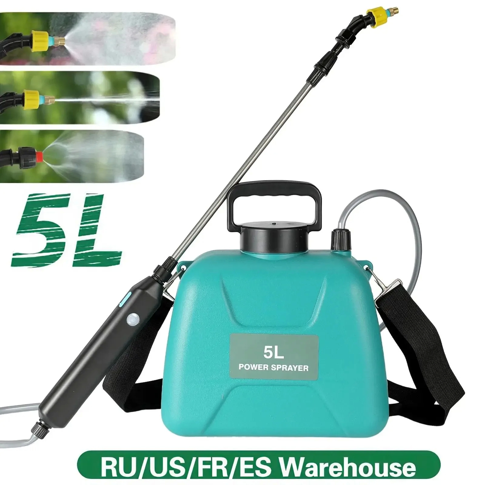 Shoulder Style Electric Sprayer 5L Watering Can with Spray Gun Automatic Garden Plant Mister USB Rechargeable Irrigation Tool - Image 7