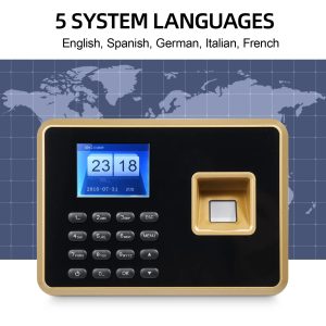 Bisofice Biometric Time Clock Attendance Machine for Employees Support 1000pcs Fingerprint/1000pcs Password