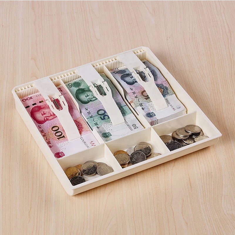 3 Grid Cash Drawer Petty Cash Money Storage Box Cash Register Insert Tray for Hotel Bank Restaurant Store Storage Organizer - Image 3