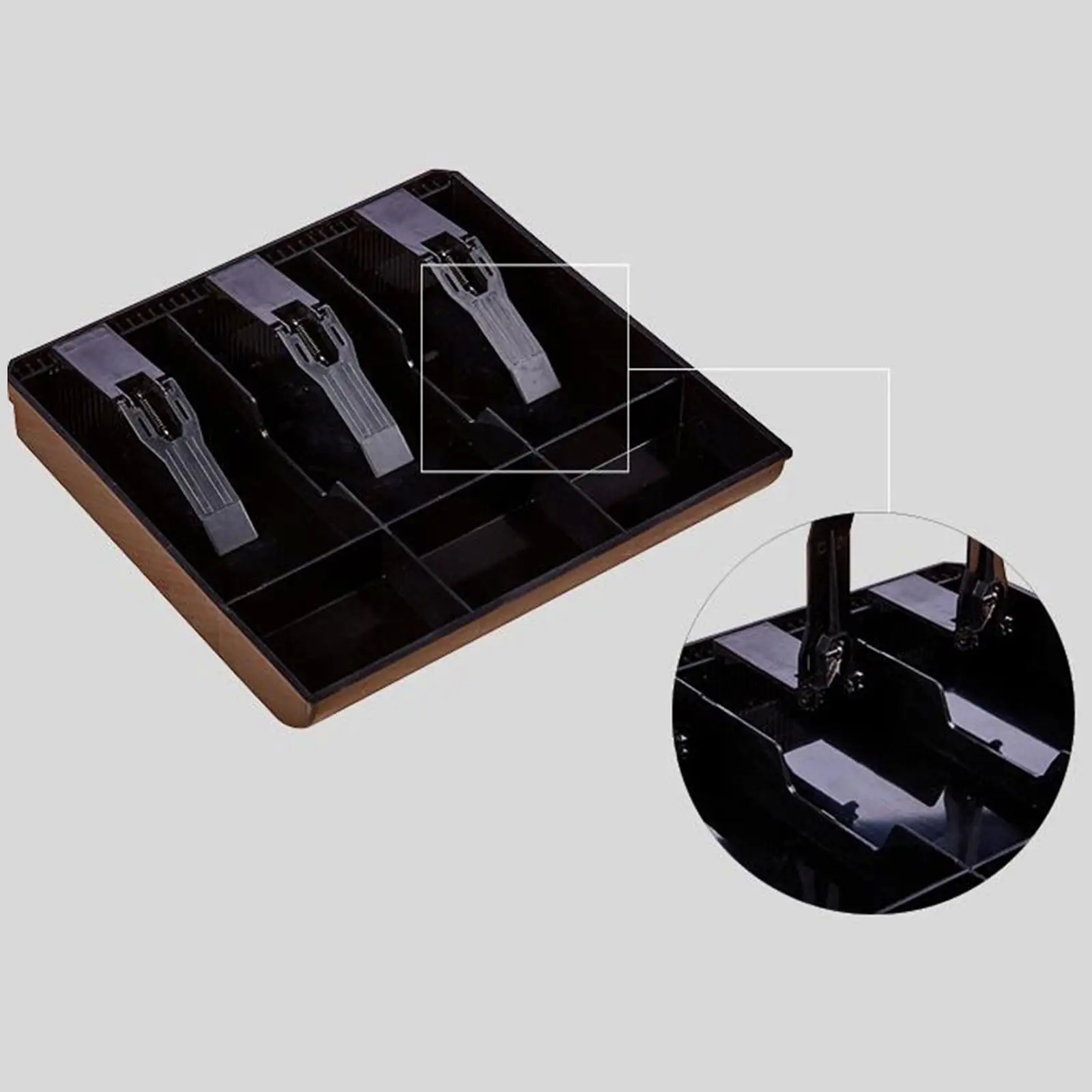 3 Grid Cash Drawer Petty Cash Money Storage Box Cash Register Insert Tray for Hotel Bank Restaurant Store Storage Organizer - Image 4