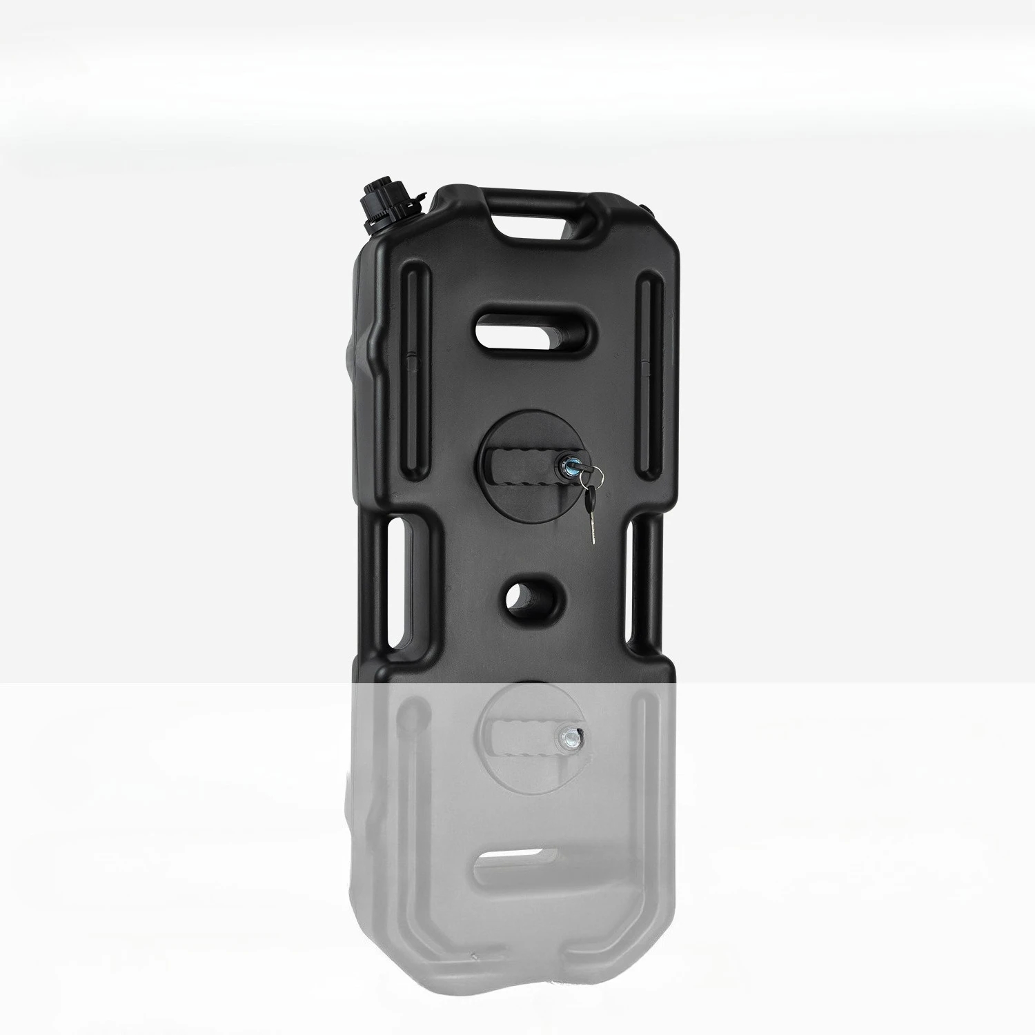 30L 7.93Gal Oil Tank Boat on-board Thick Motorcycle Spare Petrol Car Portable Black Oil Drum Fuel Tank with 2 Locks Set - Image 2