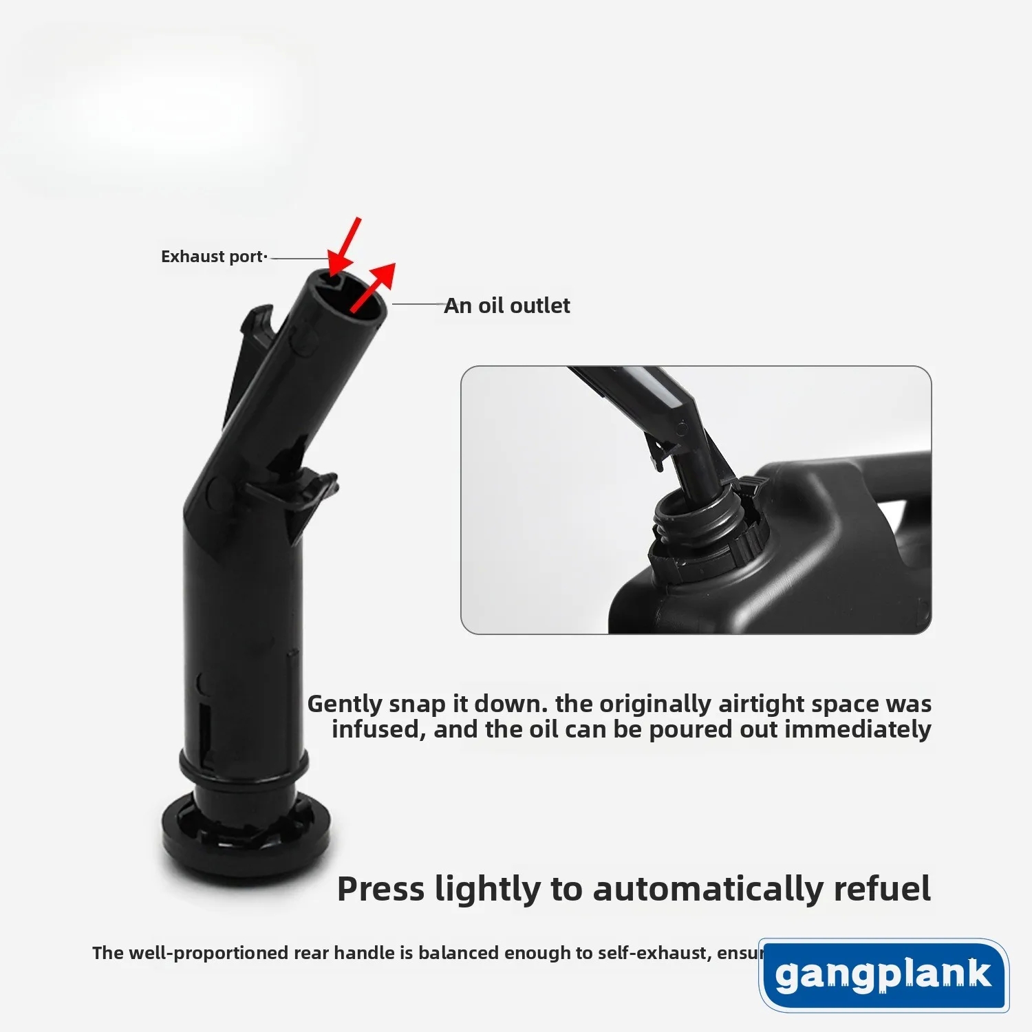 30L 7.93Gal Oil Tank Boat on-board Thick Motorcycle Spare Petrol Car Portable Black Oil Drum Fuel Tank with 2 Locks Set - Image 3