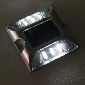 Solar Road Stud LED White Light Waterproof Pathway Marker Dock Light Security Warning for Garden Patio Yard Home Stairs