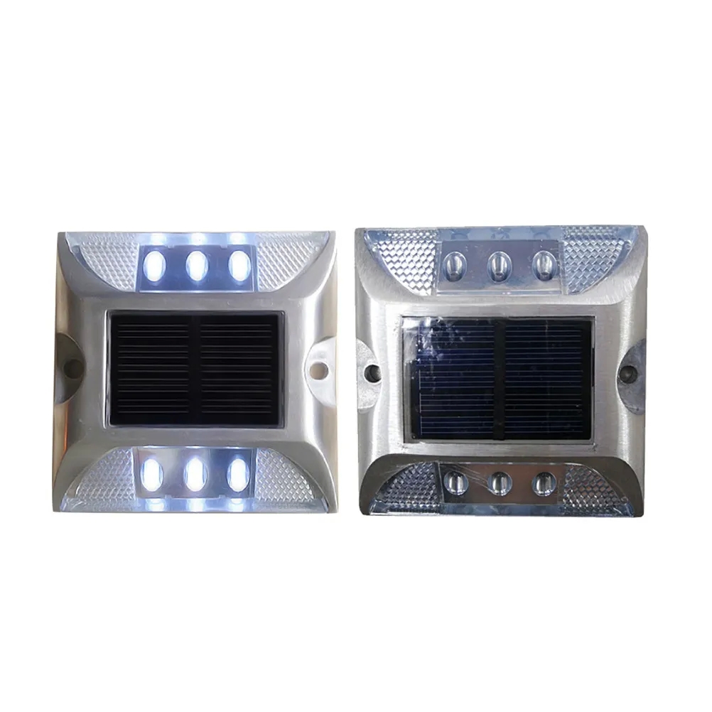 Solar Road Stud LED White Light Waterproof Pathway Marker Dock Light Security Warning for Garden Patio Yard Home Stairs - Image 5