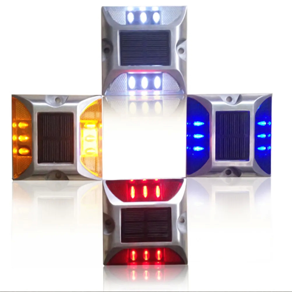 Solar Road Stud LED White Light Waterproof Pathway Marker Dock Light Security Warning for Garden Patio Yard Home Stairs - Image 6