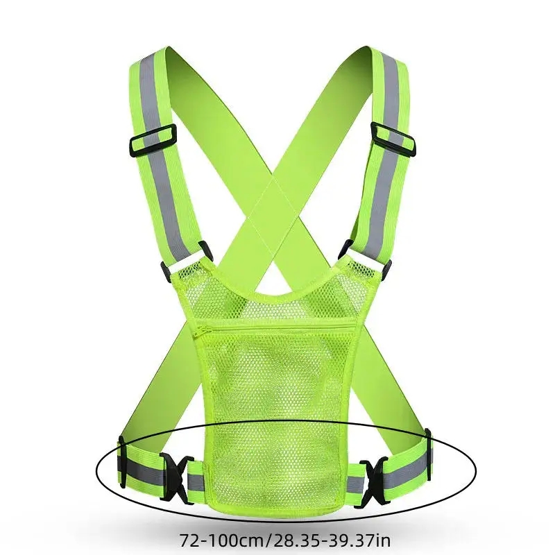 Reflective Safety Vests Lightweight Adjustable Elastic Vest Jacket Hi Vis Reflective Strips for Traffic Control Running Cycling - Image 5
