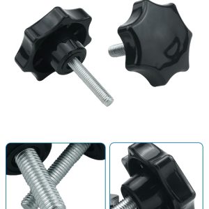 Luchang M8 M10 60# Thread Star Shaped Clamping Nuts Knob For Industry Equipment Bakelite Plastic Head Handle Screw