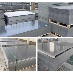 PVC Hard Sheet Acid Alkali Resistant High Quality Polyvinyl Chloride Board Industrial Use Thick 3/4/5/6/8/10/12/15mm Grey
