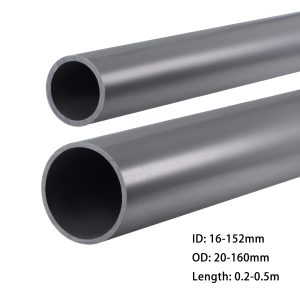 16-160mm OD PVC Pipe Light Grey PVC Rigid Round Tube High Impact for Water Pipe Cable Sleeve Garden Irrigation Watering Fittings